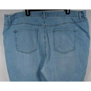 Gloria Vanderbilt Amanda High Rise Light Wash Distressed Jeans Size 22W